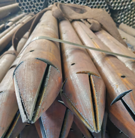 锦州出尖打孔加工无缝注浆钢花管注浆管厂家